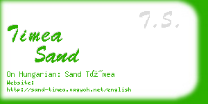 timea sand business card